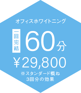 オフィスホワイトニング（スタンダード）60分/¥29,000